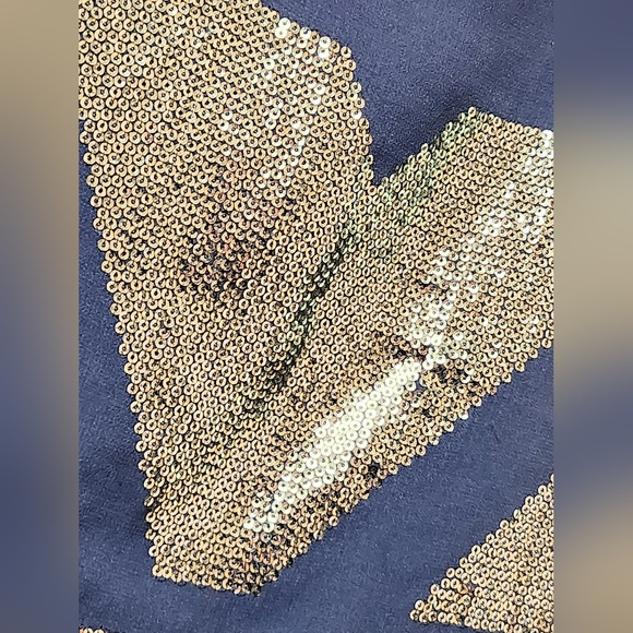 Sheer blouse with sequin pattern Saks Fifth Black Label Size L - Picture 3 of 4